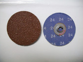 2" Clip On Type S Roloc Sanding Disc, 24 Grit, AO, Keen , 50pc