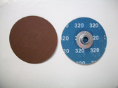 3" Clip On Type S Roloc Sanding Disc, 320 Grit, AO, Keen , 25pc, w/Free Arbor!