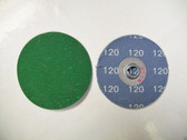 3" Clip On Type S Roloc Sanding Disc, 120 Grit, Zirc, Keen , 25pc, w/Free Arbor!