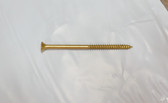 #9 x 3" Phillips Flat Head, Type 17, Dull Brass Finish, 50 Screws