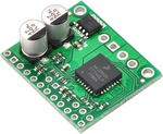 Freescale’s MC33926 full H-bridge has an operating range of 5 – 28 V and can deliver almost 3 A continuously (5 A peak) to a DC motor. The MC33926 works with 3 – 5 V logic levels, supports ultrasonic (up to 20 kHz) PWM, and features current feedback, under-voltage protection, over-current protection, and over-temperature protection.
