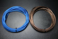8 GAUGE WIRE 25 FT BLUE 25FT BLACK SHINNY STRANDED POWER GROUND CABLE AMP AWG