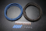 10 GAUGE WIRE 10FT BLUE 10 FT BLACK 10PCS COPPER 5/16 RING HEATSHRINK IB10