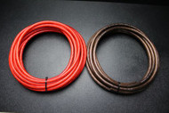 4 GAUGE WIRE 25 FT RED 25FT BLACK SHINNY STRANDED POWER GROUND CABLE AMP AWG