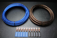 4 GAUGE WIRE 10FT BLUE 10 FT BLACK SHINNY 10PCS COPPER 5/16 RING HEATSHRINK