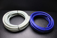 0 GAUGE WIRE 5 FT BLUE 5FT SILVER SUPERFLEX STRANDED POWER GROUND CABLE AMP AWG
