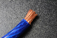 0 GAUGE WIRE PER FT BLUE SHINY 1/0 AWG POWER GROUND CABLE STRANDED CAR
