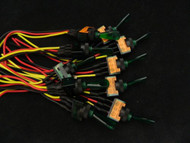 10 PACK ILLUMINATED ON OFF TOGGLE SWITCH GREEN PRE WIRED 12 VOLT 20 AMP IBITSG