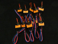 10 PACK ILLUMINATED ON OFF TOGGLE SWITCH AMBER PRE WIRED 12 VOLT 20 AMP IBITSA