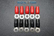 10 PCS 1/0 GAUGE RING TERMINALS 5/16 HOLE POWER RED BLACK CONNECTOR IB0GNRT