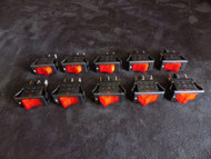 10 PCS ROCKER SWITCH ON ON MINI TOGGLE RED LED 3P SPST 125V 15 AMP EC-315