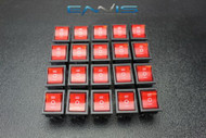 20 PCS ROCKER SWITCH RED DPDT ON OFF ON 15 AMP 250V 20 AMP 125V 6 PIN EC-623