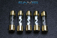 5 PACK 10 AMP AGU FUSE FUSES GOLD PLATED INLINE HIGH QUALITY GLASS NEW AGU10