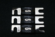 3 PACK 100 AMP ANL FUSE FUSES NICKEL PLATED INLINE WAFER HIGH QUALITY HOLDER
