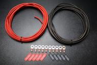 10 GAUGE WIRE 10FT RED 10 FT BLACK 10 PCS COPPER 5/16 RING HEATSHRINK CAR POWER GROUND BATTERY AUTOMOTIVE IB10