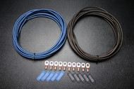 10 GAUGE WIRE 25FT BLUE 25 FT BLACK 10 PCS COPPER 5/16 RING HEATSHRINK CAR POWER GROUND BATTERY AUTOMOTIVE IB10