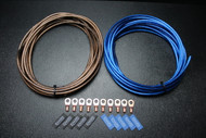 8 GAUGE AWG SHINY WIRE 5 FT BLUE 5FT BLACK 10PCS COPPER 5/16 RING HEATSHRINK CABLE POWER GROUND AUTOMOTIVE STRANDED PRIMARY BATTERY PW