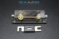 (1) PACK 0 2 4 6 8 GAUGE ANL FUSE HOLDER W/ (1) 80 AMP GOLD WAFER FUSES WIRE