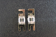 2 PK 80 AMP MINI ANL FUSES NICKEL PLATED INLINE AFC AFS BLADE AUTO CAR MANL80