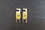 2 PK 100 AMP MINI ANL FUSES NICKEL PLATED INLINE AFC AFS BLADE AUTO CAR MANL100