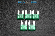 5 PACK ATM 30 AMP FUSES MINI FUSE BLADE STYLE CAR BOAT AUTOMOTIVE AUTO ATM30
