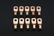 8 GAUGE COPPER #10 RING 10 PK CRIMP TERMINAL CONNECTOR AWG BATTERY CAR LUG CUR810