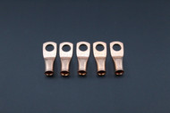 8 GAUGE COPPER 1/4 RING 5 PK CRIMP TERMINAL CONNECTOR AWG BATTERY CAR LUG CUR814
