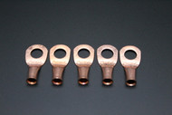 8 GAUGE COPPER 5/16 RING 5 PK CRIMP TERMINAL CONNECTOR AWG BATTERY CAR LUG CUR8516