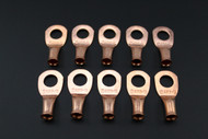 8 GAUGE COPPER 5/16 RING 10 PK CRIMP TERMINAL CONNECTOR AWG BATTERY CAR LUG CUR8516