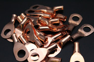 8 GAUGE COPPER 5/16 RING 25 PK CRIMP TERMINAL CONNECTOR AWG BATTERY CAR LUG CUR8516