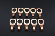 8 GAUGE COPPER 1/2 RING 10 PK CRIMP TERMINAL CONNECTOR AWG BATTERY CAR LUG CUR812