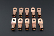 6 GAUGE COPPER #10 RING 10 PK CRIMP TERMINAL CONNECTOR AWG BATTERY CAR LUG CUR610