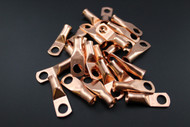 6 GAUGE COPPER 1/4 RING 50 PK CRIMP TERMINAL CONNECTOR AWG BATTERY CAR LUG CUR614