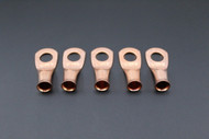 6 GAUGE COPPER 5/16 RING 5 PK CRIMP TERMINAL CONNECTOR AWG BATTERY CAR LUG CUR6516