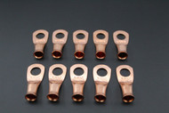 6 GAUGE COPPER 5/16 RING 10 PK CRIMP TERMINAL CONNECTOR AWG BATTERY CAR LUG CUR6516
