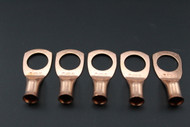 6 GAUGE COPPER 1/2 RING 5 PK CRIMP TERMINAL CONNECTOR AWG BATTERY CAR LUG CUR612