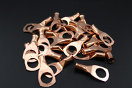 6 GAUGE COPPER 1/2 RING 50 PK CRIMP TERMINAL CONNECTOR AWG BATTERY CAR LUG CUR612