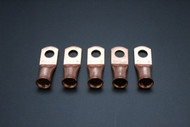 4 GAUGE COPPER 1/4 RING 5 PK CRIMP TERMINAL CONNECTOR AWG BATTERY CAR LUG CUR414