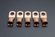 4 GAUGE COPPER 5/16 RING 5 PK CRIMP TERMINAL CONNECTOR AWG BATTERY CAR LUG CUR4516