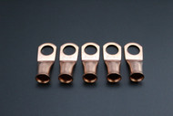 4 GAUGE COPPER 3/8 RING 5 PK CRIMP TERMINAL CONNECTOR AWG BATTERY CAR LUG CUR438