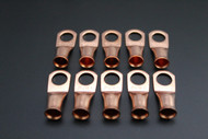 4 GAUGE COPPER 3/8 RING 10 PK CRIMP TERMINAL CONNECTOR AWG BATTERY CAR LUG CUR438