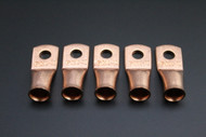 2 GAUGE COPPER 1/4 RING 5 PK CRIMP TERMINAL CONNECTOR AWG BATTERY LUG CUR214