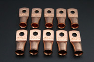 2 GAUGE COPPER 1/4 RING 10 PK CRIMP TERMINAL CONNECTOR AWG BATTERY LUG CUR214