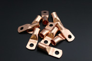 2 GAUGE COPPER 1/4 RING 100 PK CRIMP TERMINAL CONNECTOR AWG BATTERY LUG CUR214