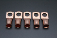 2 GAUGE COPPER 3/8 RING 5 PK CRIMP TERMINAL CONNECTOR AWG BATTERY LUG CUR238