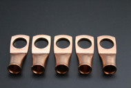 2 GAUGE COPPER 1/2 RING 5 PK CRIMP TERMINAL CONNECTOR AWG BATTERY LUG CUR212
