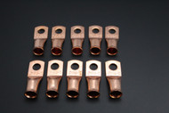 1 GAUGE COPPER 5/16 RING 10 PK CRIMP TERMINAL CONNECTOR AWG BATTERY LUG CUR1516