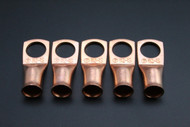 1 GAUGE COPPER 1/2 RING 5 PK CRIMP TERMINAL CONNECTOR AWG BATTERY LUG CUR112