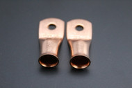 1/0 GAUGE COPPER 1/4 RING 2 PK CRIMP TERMINAL CONNECTOR AWG BATTERY LUG CUR1014