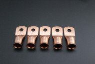 1/0 GAUGE COPPER 1/4 RING 5 PK CRIMP TERMINAL CONNECTOR AWG BATTERY LUG CUR1014